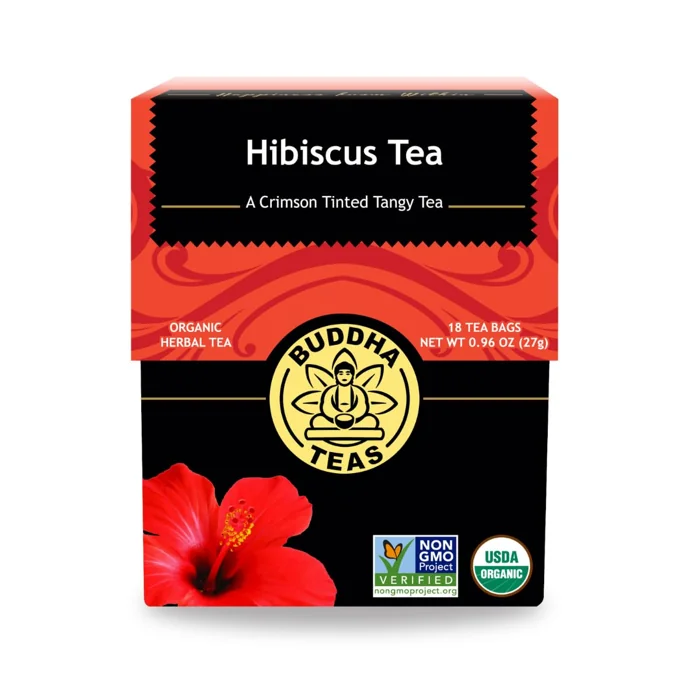 Buddha Teas Organic Hibiscus Tea, 18-bag box